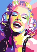 Malowanie po numerach - Artnapi 40x50cm Malowanie Po Numerach - Marilyn Monroe - Na Drewnianej Ramie - miniaturka - grafika 1