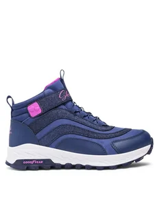 Skechers Sneakersy Fuse Tread Wild Adventure 302948L/NVY Granatowy - Buty dla dziewczynek - miniaturka - grafika 1