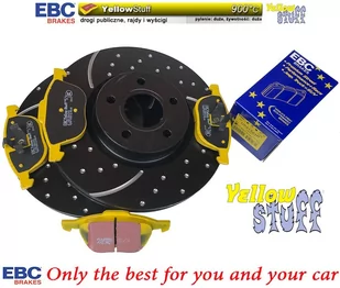 Przednie klocki YellowStuff + NAWIERCANE NACINANE tarcze hamulcowe 300mm EBC seria GD Ford Escape FWD 2013-2019 - Tarcze hamulcowe - miniaturka - grafika 2