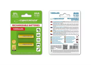 Esperanza EZA101Y akumulatorki ni-mh aaa 1000mah 2szt.żółte AP_193856 - Baterie i akcesoria - miniaturka - grafika 1