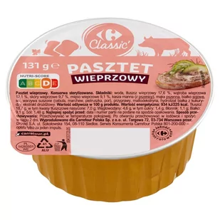 Carrefour Classic Pasztet wieprzowy 131 g - Pasztet i przetwory mięsne - miniaturka - grafika 1