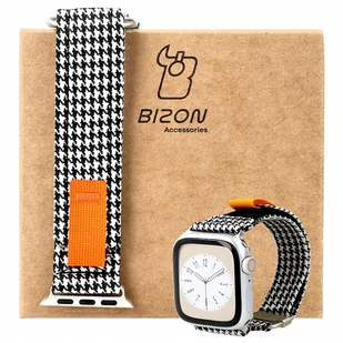 Pasek Bizon Strap Watch Urban do Apple Watch 38/40/41 mm, czarno-biała pepitka - Akcesoria do smartwatchy - miniaturka - grafika 1