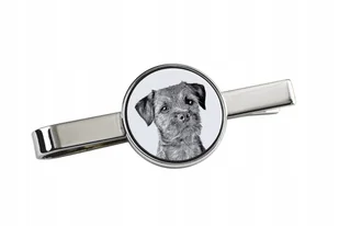 Border Terrier - spinka do krawata z psem, personalizowany klips do krawata - Spinki do mankietów i krawatów - miniaturka - grafika 1