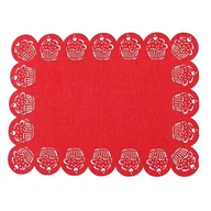Obrusy i serwetki - Podkładka filcowa MUFFINS 45 x 30 cm czerwony - miniaturka - grafika 1