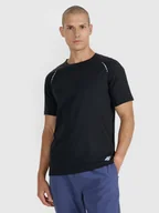 Koszulki sportowe męskie - 4F Koszulka do biegania w terenie szybkoschnąca męska - czarna L - miniaturka - grafika 1