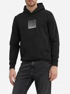 Bluzy męskie - Bluza męska z kapturem kangurka Calvin Klein K10K113087-BEH S Czarna (8720109933536) - miniaturka - grafika 1