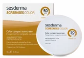 Balsamy i kremy do opalania - Sesderma Repaskin Screenses Compact SPF50 Light 10g - miniaturka - grafika 1