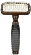 Szczotki i furminatory - Ekskluzywna szczotka pudl�wka prostok�tna, dla zwierz�t, drewno bukowe, stal, tworzywo TPR, wym. 9,4x16,3cm - miniaturka - grafika 1