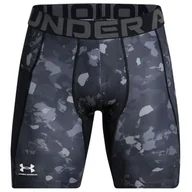 Spodenki męskie - Męskie szorty Under Armour HG Armour Prtd Comp Sts Rozmiar: L / Kolor: szary/czarny - miniaturka - grafika 1