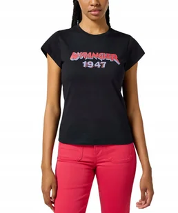 T-shirt Wrangler SHRUNKEN BAND TEE 112355289 Black M - Koszulki i topy damskie - miniaturka - grafika 1