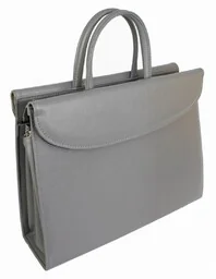 Aktówka Elegant Dla Kobiet Na Dokumenty Do Pracy PolskaGalanteria Skóra Ekologiczna Wzór 2 JASNY POPIELATY - Teczki i aktówki - miniaturka - grafika 1