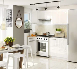 SZAFKA KUCHENNA POD ZLEWOZMYWAK OLIWIA S 80cm BIAŁA-BIAŁY POŁYSK - Meble kuchenne - miniaturka - grafika 5