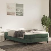 Łóżka - Lumarko Rama łóżka, ciemnozielona, 120x200 cm, tapicerowana aksamitem - miniaturka - grafika 1