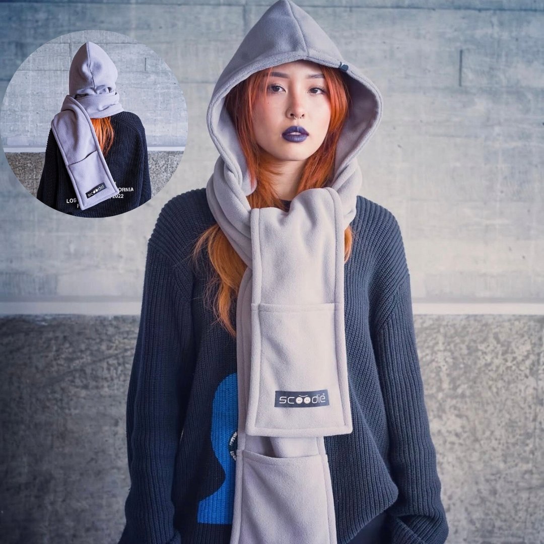 SCOODIE Kaptur z odpinanym szalikiem 2w1 Large