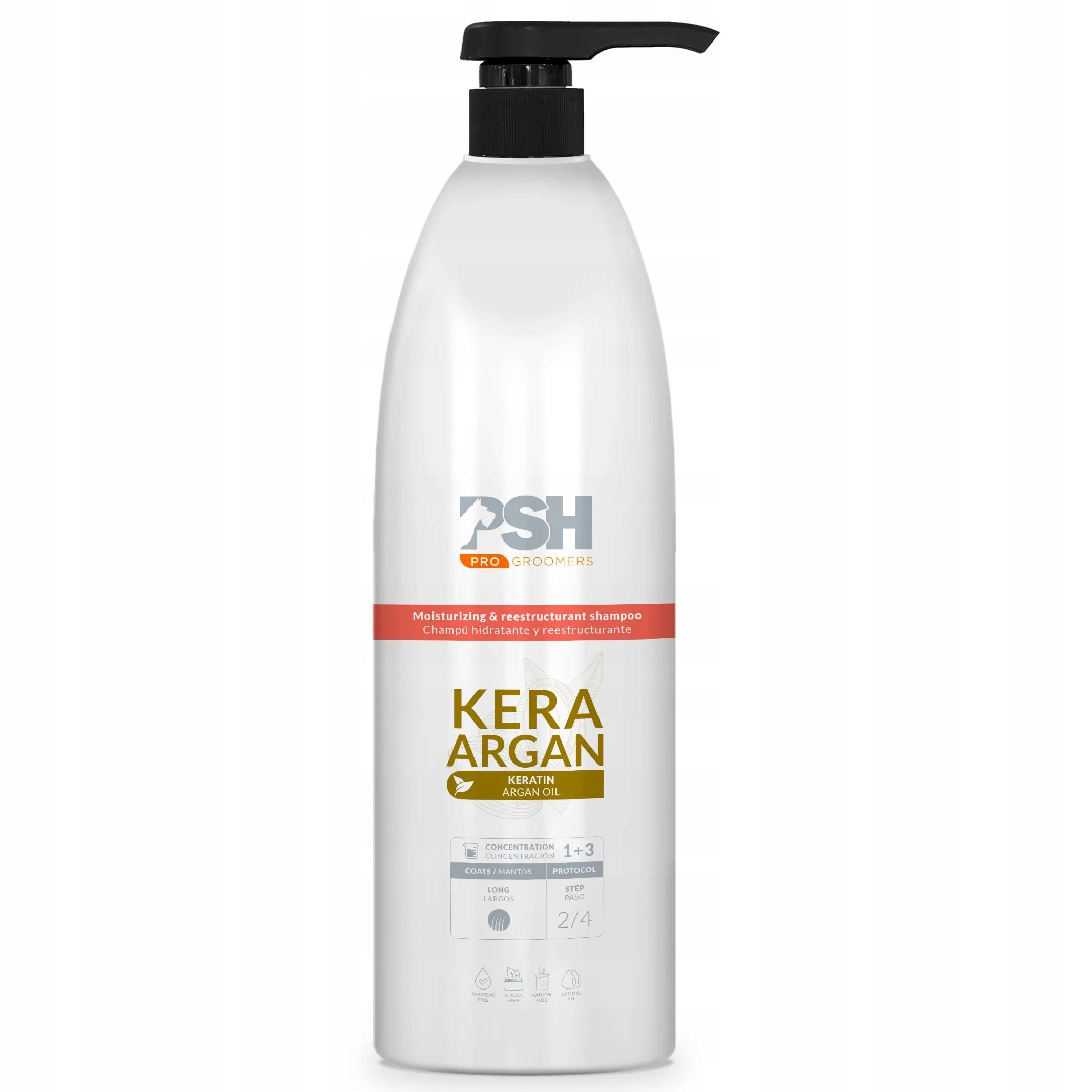Psh Kera-Argan nawilżająco wygładzający szampon z keratyną 1L