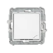 Wyłączniki światła i elektryczne - Karlik Łącznik schodowy MINI biały MWPUS-3 - miniaturka - grafika 1