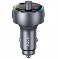 Ładowarki samochodowe - Ładowarka Usams Ładowarka samochodowa CC328 30W 1xUSB-A 1xUSB-C Bluetooth FM tarnish - miniaturka - grafika 1