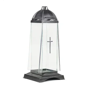 Lampion szklany z lusterkiem 39 cm mix - Lampiony i znicze - miniaturka - grafika 1