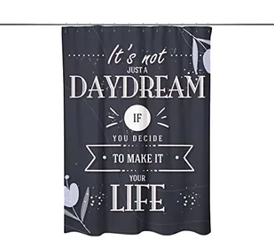 Bonamaison Zasłona prysznicowa z nadrukiem cyfrowym, poliester, niebieska, 140 x 200 cm - Zasłony - miniaturka - grafika 1