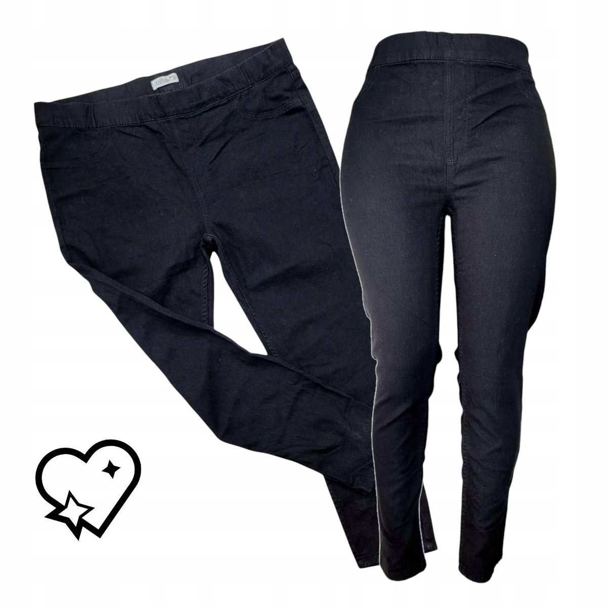 DAMSKIE SPODNIE SLIM FIT duży rozmiar jeans bawełna wysoki stan 52 54 6XL