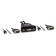 Przełączniki KVM - Inter-Tech KVM-LS-21DA DVI przełącznik KVM Czarny - miniaturka - grafika 1