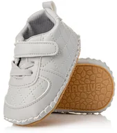 Buty dla dziewczynek - Lekkie szare buciki dla dziecka do nauki chodzenia pierwsze buty roz. 19/20 - miniaturka - grafika 1