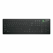 Klawiatury - CHERRY AK-C8112 klawiatura Medyczna RF Wireless QWERTZ Niemiecki Czarny AK-C8112-FUS-B/DE - miniaturka - grafika 1
