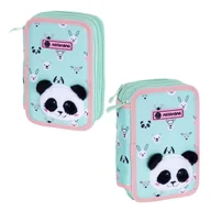 Piórniki - Astra Piórnik Jumbo Szkolny Potrójny Trzyklapkowy Z Wyposażeniem Etui Z Przyborami Szkolnymi Teddy Panda - miniaturka - grafika 1