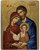 Ikony i obrazy sakralne - Ikona Święta Rodzina 18 x 23cm - miniaturka - grafika 1