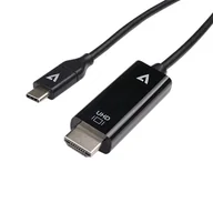 Adaptery i przejściówki - V7 V7UCHDMI-1M adapter kablowy USB Type-C 3.2 Gen 1 HDMI Czarny V7UCHDMI-1M - miniaturka - grafika 1