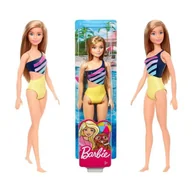 Lalki dla dziewczynek - Lalka Barbie Plażowa W Kolorowym Stroju Kąpielowym Mattel - miniaturka - grafika 1