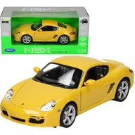Kolekcjonerskie modele pojazdów - WELLY Porsche Cayman, żółte WE22488 - miniaturka - grafika 1