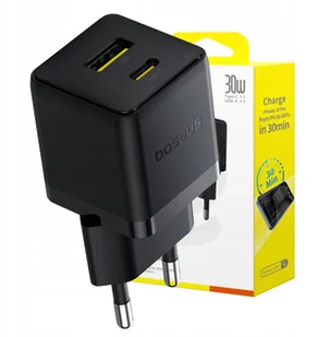 Ładowarka sieciowa Baseus Palm 30W USB-C USB-A - czarna - Ładowarki do telefonów - miniaturka - grafika 1
