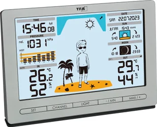 TFA 35.1097.54 srebrna radiowa stacja pogodowa METEO JACK - Stacje pogodowe - miniaturka - grafika 1
