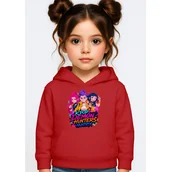 Bluzy dla dziewczynek - BLUZA DZIECIĘCA KPOP DEMON HUNTERS HUNTRIX 104 Z KAPTUREM BAWEŁNIANA - miniaturka - grafika 1
