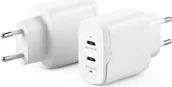 Ładowarki do telefonów - Adapter adowania Alogic USB-C 2x40W biay - miniaturka - grafika 1