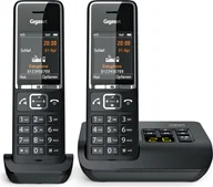 Telefony stacjonarne - Gigaset Comfort 550A duo czarny/chrom - miniaturka - grafika 1