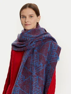 Lacoste Szalik RE0804 Niebieski - Apaszki i szaliki męskie - miniaturka - grafika 1