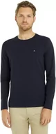 Koszulki męskie - Tommy Hilfiger Stretch Slim Fit Long Sleeve koszulka męska z długim rękawem, Desert Sky, S - miniaturka - grafika 1