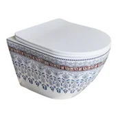 Miski WC - Miska WC wisząca Alice Folklor Domino 5900378332695 - miniaturka - grafika 1