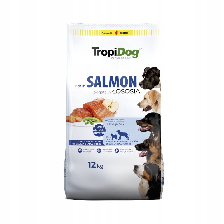 Tropidog Adult Medium Large Salmon 12 kg