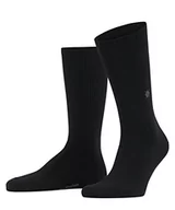 Skarpetki męskie - Burlington Mężczyźni Skarpety Boston M SO Organiczna Bawełna jednokolorowe 1 Para, Czarny (Black 3000), 40-46 - miniaturka - grafika 1