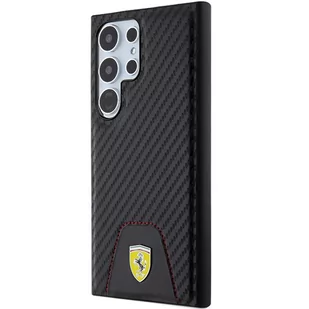 FerrariFEHCS24LN3PUK S24 Ultra S928 czarny/black hardcase Carbon Stitched Bottom - Etui i futerały do telefonów - miniaturka - grafika 2
