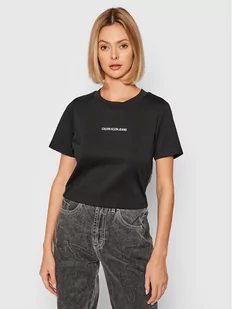 Calvin Klein Jeans T-Shirt J20J217144 Czarny Regular Fit - Koszulki i topy damskie - miniaturka - grafika 1