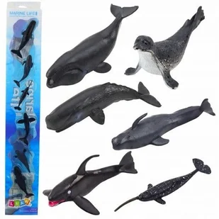 Zestaw Mini Figurek Zwierzęta Morskie Ssaki Orka Fotka Delfin 6-8cm 6szt - Figurki dla dzieci - miniaturka - grafika 1