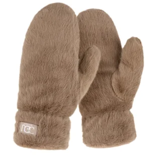 Rękawiczki Zimowe Futerk Soft Warm - Beżowe, Ocieplane - Rękawiczki - miniaturka - grafika 1