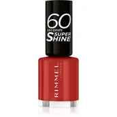 Lakiery do paznokci - Rimmel London London 60 Seconds Super Shine lakier do paznokci 8 ml dla kobiet 310 Double Decker Red - miniaturka - grafika 1