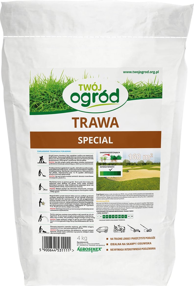 Mieszanka nasion Trawa Special Twój Ogród 8 kg