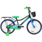 Rowery - Rower dziecięcy 20 Fuzlu Thor czarno-niebiesko-zielony połysk - miniaturka - grafika 1