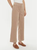 Spodnie damskie - Tommy Hilfiger Spodnie materiałowe WW0WW43631 Beżowy Relaxed Fit - miniaturka - grafika 1